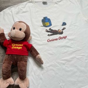 Vintage White Curious George Tee